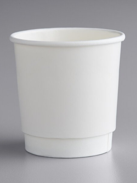4OZ WHITE DOUBLE WALL CUP